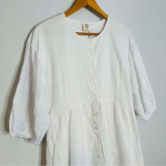 Matilda Jane White Eyelet Button-Front Dress - Picture 7 of 16